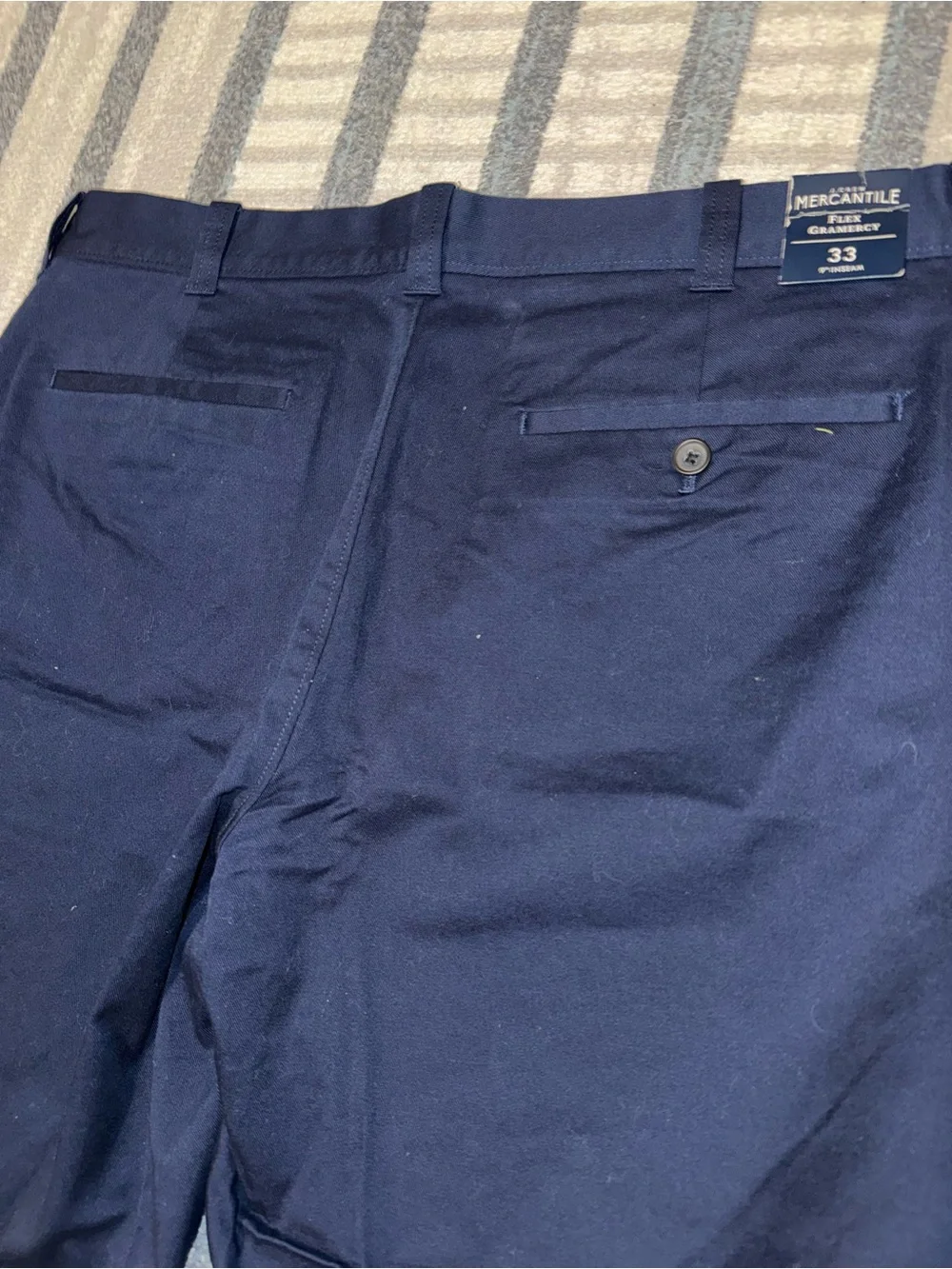 J.Crew Men's Navy Flex Gramercy Shorts - Classic Chino 9-Inch Inseam Size 33 NWT